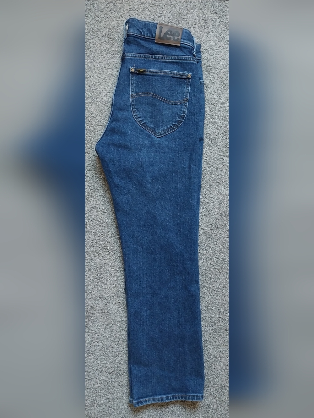 Lee Men's Dark Blue Straight Jeans W33 L30